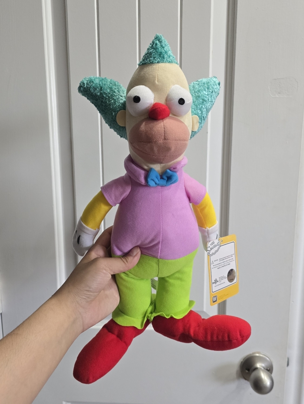 16" SIMPSONS Plush KRUSTY the Clown Stuffed Doll 2015 Toy Factory